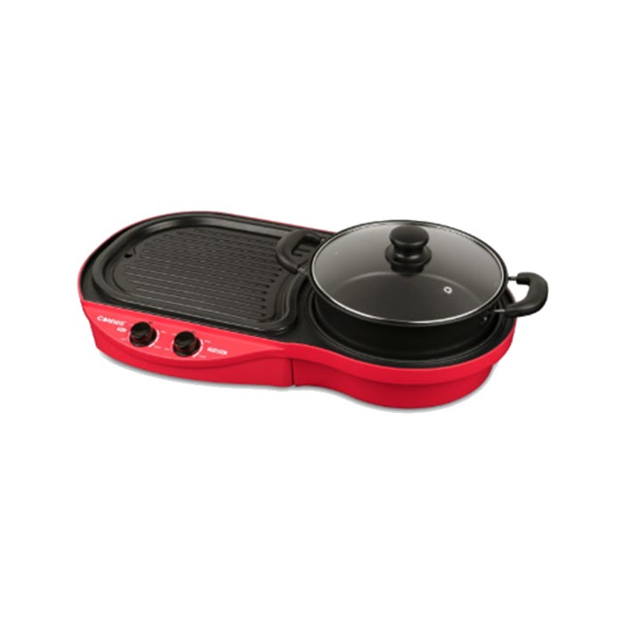 Cornell 2 in 1 Grill & Steamboat Non-stick Coating plate Pan Grill 